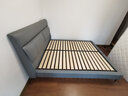 雅兰（AIRLAND）现代简约轻奢风创意真皮床齐边靠背主卧双人床波斯摩登灰1.8*2米 实拍图