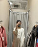 无印良品（MUJI）女式 木棉混双层纱织长袖连衣裙长裙裙子衬衫裙 BC2IOC4S 原色 L 165/88A 实拍图