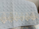 菲梵阁沙发垫套装布艺全棉定制实木组合沙发套罩盖巾四季简约通用坐垫子 浅蓝幸运花【背面防滑】 70×70CM（单条装） 实拍图