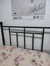 天坛家具铁艺床公主床婚床北欧环保现代简约复古双人钢木床铁架床 【黑色】高低架可调节铁艺床 1.2*2.0m 实拍图