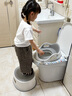 ONLYOU BABY儿童马桶圈大号坐便器男孩女宝宝专用坐垫婴儿便盆梯小孩厕所辅助 安伯灰-PVC软垫马桶圈+踩脚凳 【免安装】全包胶靠背（送挂钩） 实拍图