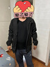 啄木鸟2025新款外套男士秋冬季宽松立领简约休闲百搭潮夹克男装上衣服 JK2032黑色 3XL 实拍图