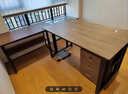 悦美妙办公桌办公室职员电脑桌财务工位双人位桌椅组合简易书桌子工作台 【单人位】黑橡木色120CM 实拍图