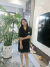 俞兆林冰丝睡裙女夏季薄款短袖夏天性感蕾丝可外穿女士睡衣家居服 NSXER-6680黑色 L (建议100-120斤） 实拍图