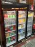 扬子大容量饮料柜冷藏商用冰柜风冷保鲜柜超市冰箱啤酒柜一级能效 三门风冷上机免倒水黑红+东贝 实拍图
