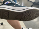匡威（Converse）官方All Star经典帆布男女高帮休闲运动鞋黑色101010 101010/黑色 36 实拍图