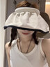 泉碧焱防晒帽黑胶遮阳帽可折叠夏天贝壳太阳帽女士遮脸空顶夏凉帽大帽檐 【环绕式全脸防晒】贝壳帽-米色 加大帽檐丨黑胶内里丨一帽两用 实拍图