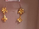 六福珠宝囍爱系列足金四季花开黄金耳坠女款婚嫁耳饰 计价 HXG50106 2.57克(含工费146元) 实拍图
