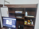 幻狐 （DREAM FOX ） 电脑桌台式家用带书架写字桌简约书桌书柜组合学生学习桌写字台 【单桌+电脑椅】黑橡木色120CM 实拍图