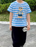 PawinPaw卡通小熊童装夏季男童撞色彩虹条纹短袖T恤 Blue蓝色/50 130 实拍图