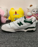 NEW BALANCE  NB550 官方板鞋男鞋女鞋情侣复古低帮百搭潮鞋休闲运动鞋 白色/浅灰/墨绿 BB550WT1 42 (脚长26.5cm) 实拍图