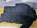 雅鹿羽绒服男中长款2023冬季新款加厚大毛领派克服连帽时尚防寒外套 黑色 180/XL 实拍图