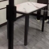 木如金镶轻奢餐桌椅组合现代简约小户型钢化玻璃子吃饭家用快餐饭店出租房 黑腿+白面+白玻  单桌 100cm *宽60cm*高75cm 实拍图