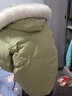 雪中飞羽绒服女中长款连帽小个子韩版休闲外套秋冬季新款保暖防寒派克服 牛油果绿 XL (170) 实拍图