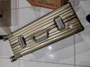 执古BM行李箱全铝镁合金拉杆箱密码小型飞机登机箱大容量铝框旅行箱 钛金 24英寸【托运箱，3-7天长旅行】 实拍图