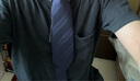 诺斯.马丁真丝领带男士正装西装商务新郎结婚礼酒红蓝色黑色红纯色手打结 深蓝隐条真丝7.5cm宽 实拍图