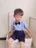 罗蒙男童小西装套装宝宝周岁生日主持人花童礼服西装毕业儿童演出 001浅蓝色 100 cm 实拍图