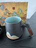 圣比姿泡茶杯茶水分离杯男生父亲生日礼物男士送爸爸老公伴手礼商务礼品 陶瓷水杯办公室高档茶具 黑色 送老师长辈退休纪念品实用定制 实拍图