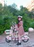小伞 电动车儿童座椅前置全包围电瓶车宝宝坐椅踏板车婴幼儿小孩安全小凳子雅迪爱玛通用带娃可升降 奶白色【减震+防撞+绑带器】 捆绑式 8个月-3岁 大熊座椅（铁底款） 实拍图