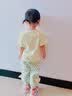 G.duck童装女童夏装套装儿童服装夏季2026新款女宝宝夏天衣服小童休闲装 黄色 100 尺码2~3岁【 90-100cm】cm 实拍图