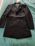 雅鹿毛呢大衣男士中长款风衣男商务休闲呢子大衣加厚爸爸装 黑色165 实拍图