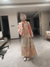罗蒙女童汉服新中式古装秋款国风马面裙演出服 汉服蜜桃粉三件套 140 晒单实拍图