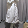 无印良品（MUJI）女式 可水洗 复合立领大衣 风衣外套BDE90C4A 米白色 XL  实拍图