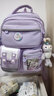 派格威新款小学生书包男孩一二三到六年级儿童耐磨男生减负双肩包大容量 紫色+(星黛露+6件套+防水手表) 小号1-3年级 实拍图