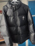 橙八美式PU皮棉服男外套男女同款秋冬季加厚棉衣羽面包绒服棉袄男士 M6610黑色（钢印款） 3XL （建议体重160斤-180斤） 实拍图