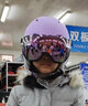 酷峰滑雪头盔雪镜一体护目眼镜雪盔男女儿童单双板专业护具防雾装备 紫色  M（适合头围55-58CM） 实拍图