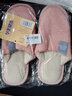 华美健步日系风柔软极简情侣棉拖鞋秋冬季家居室内保暖软底棉鞋女HM001粉色38-39码 实拍图