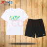 特步（XTEP）儿童套装夏季运动套装百搭舒适新款中大童组合两件六一童装 黑裤2+白T恤9258 160 晒单实拍图