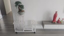 华观家居（Home Giving Furniture）多层实木花架阳台置物架室内花架子客厅落地式多肉绿萝花盆植物架 B款白色带轮 实拍图