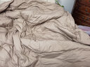 斯诺曼抑菌防绒70%鸭绒被羽绒被芯冬被 加厚被子200*230cm填充1100g卡其 实拍图