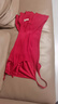 珊目尔【性感百搭新款】重磅荡领真丝睡裙100%桑蚕丝吊带睡衣纯欲风 酒红色【单吊带】 L (165)适合105-115斤穿着 实拍图