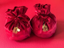 青苇 丝绒喜糖袋 结婚用品糖袋婚礼婚庆伴手礼盒 仙女袋6个装红色 实拍图