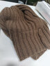 目丸帽子男士秋冬季毛线帽加绒保暖百搭冷帽宽松大头围显脸小针织帽男 咖啡色【加绒加厚】 实拍图