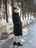 雪中飞中长款过膝羽绒服女加厚保暖冬装外套2025新款时尚百搭防寒服女装 黑色 2XL (175) （125-135斤） 实拍图