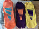 PAUKAOT3双装专业马拉松运动跑步袜子男女款速干透气吸汗徒步户外骑行袜 跑步运动袜 三双（黄色+橙色+紫色） 实拍图