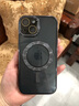 京工智造【自带镜头膜】适用苹果15promax手机壳iphone15保护套全包防摔magsafe磁吸充电车载硅胶透明软壳 苹果15【黑色】贈钢化膜 一体镜头保护丨自带防尘网 实拍图