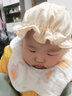 李晨曦（Lichenxi）婴儿帽子女宝宝冬季护耳毛线帽公主可爱萌秋冬天婴幼儿女童针织帽 奶白色 伟五朵花系带毛线帽 头围43-49cm  参考5-24个月 实拍图