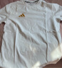 阿迪达斯 （adidas）短袖男夏季运动休闲透气半袖健身跑步男款T恤 白/金 2XL  实拍图