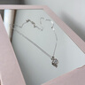 中国黄金（CHINA GOLD）爱心铂金项链女款2026新款白金吊坠生日七夕情人节礼物送女友老婆 【今/次日达】铂金一心一意项链+铂金闪O链 实拍图