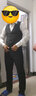 花花公子西服男休闲西装男士西服套装外套伴郎新郎商务休闲正装衣服三件套 二扣黑色西服+西裤+马甲+衬衫 XL 实拍图