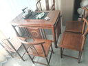 赣荣实木茶桌椅组合仿古现代简约功夫茶台新中式茶几桌办公室茶桌套装 1.2米明月1围椅4月牙椅小石盘 实拍图