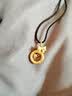 中国黄金（CHINA GOLD）黄金吊坠女足金紧箍咒平安扣吊坠铃铛挂坠首饰七夕生日礼物送女友 在逃公主项链-配黑绳  约1.5g*品牌礼盒 实拍图