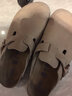 BIRKENSTOCK勃肯德国进口男女款牛皮绒面革软底Boston包头拖鞋 灰色常规版0560771 40 实拍图