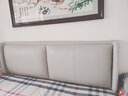森木驰新款落地床头软包靠背 超薄床头落地实木床头单买现代简约床头靠 米白色耐磨猫爪皮易擦净烘干实木 适用2.0米宽度床打开即用占地6cm 实拍图