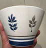 雅誠德雅诚德新款陶瓷日式高脚家用英寸斗笠陶瓷餐具釉下彩饭碗餐具防烫 5英寸斗笠碗-蓝叶 实拍图