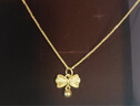 周大生黄金蝴蝶结吊坠爱心挂坠3D硬金玫瑰颈饰生日礼物送女友 小心意吊坠-(不含链） -金重约0.5g 实拍图